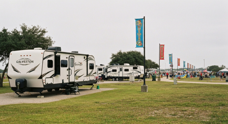 RV rental for Galveston Mardi Gras near Galveston TX